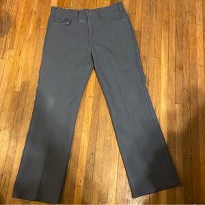 Vintage 70’s Levi's Charcoal Men's Polyester Pants 36 x 30